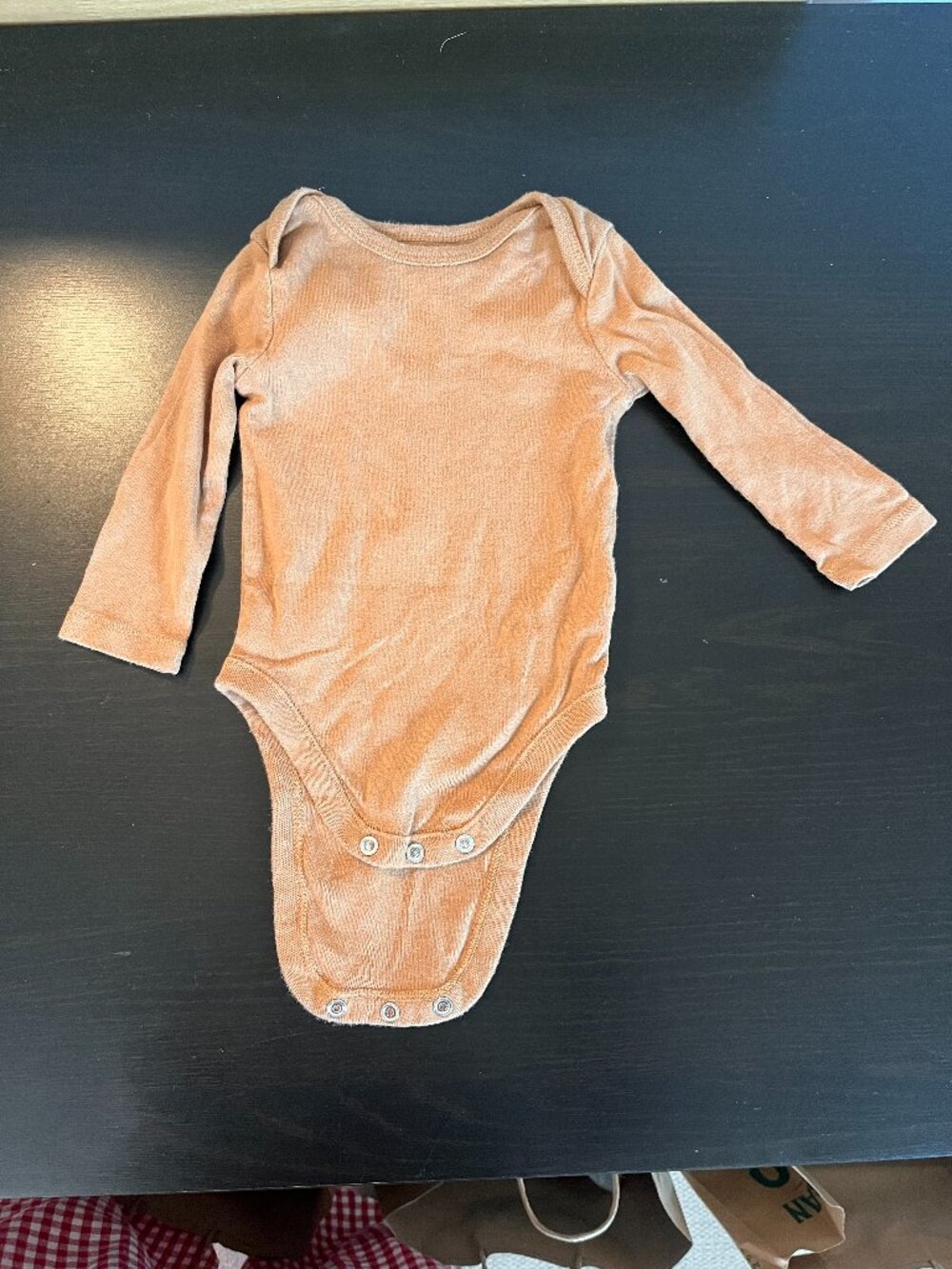 [$2 in a bundle] Old Navy Brown long sleeve onesie 3-6m